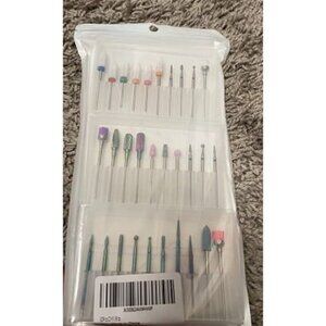 New 30Pcs Nail Drill Bits,3/32 Inch Ceramic Bits for Nails Sets, Diamond Cuticle